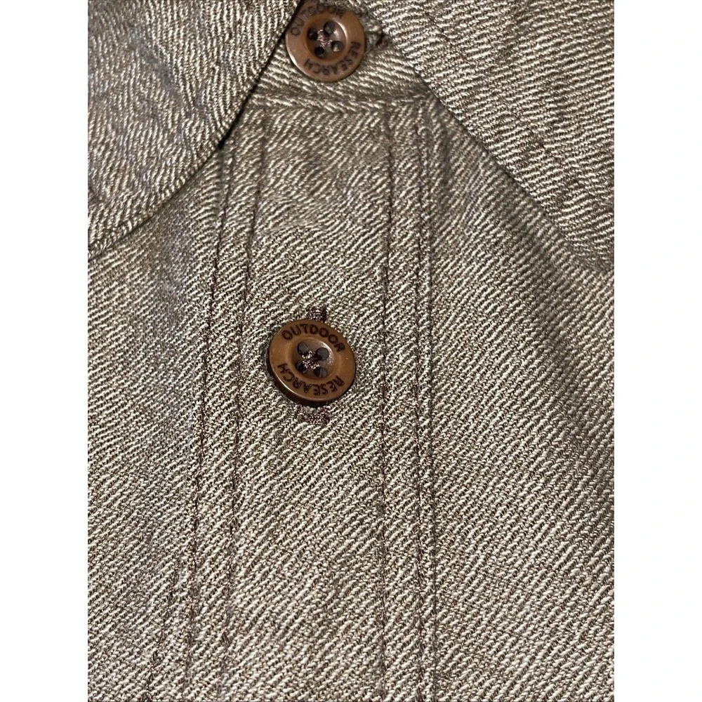 Outdoor Research Shirt Men L Brown Elbow Patches‎ Pockets Long Sleeve Button Up